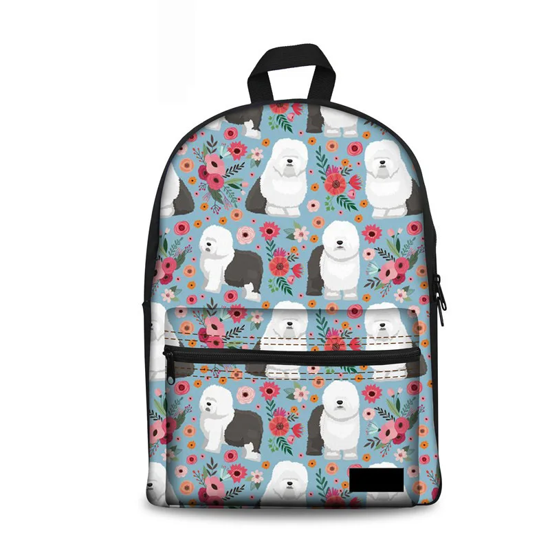 

Noisydesigns Schoolbags Teenagers Girls Sheep Dog Flower Printing Children Cute Book Bag School Pack Backpack Sac Enfant