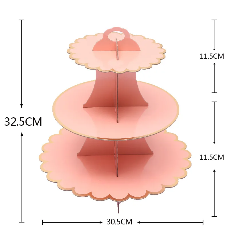 3-х уровневый милый творческий подставка для свадебного торта золотым ободком держатель для кексов, способный преодолевать Броды для взрослых на день рождения и свадьбу год вечерние украшения и принадлежности