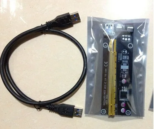 PCI-E PCI Express 1x to 16x Riser USB 3.0 Extender Cable with Sata 4Pin IDE Molex Power Supply for ETH ZCASH SC btc Miner RIG | Сетевое