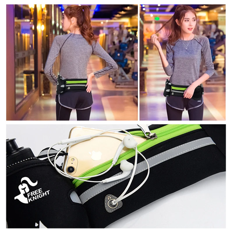 Free Knight Running Hydration Belt,Women Men Sport Running Hip Waist Bag,Waterproof Jogging Gym Waist Pack With Water Bottle