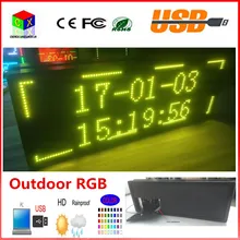 P10 outdoor full color DOUBLE side led display size is 40X15inches display text support usb