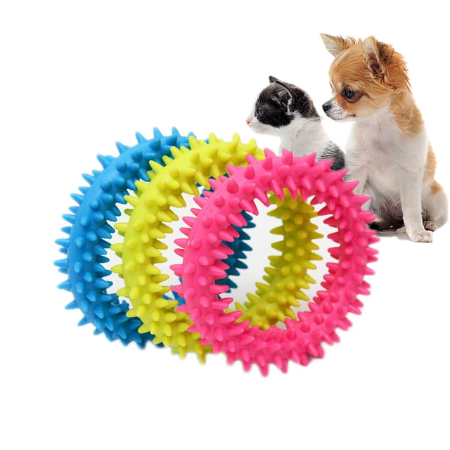 9cm Dog Toys Pet Supplies Rubber Interactive Dogs Chew Toys Clean