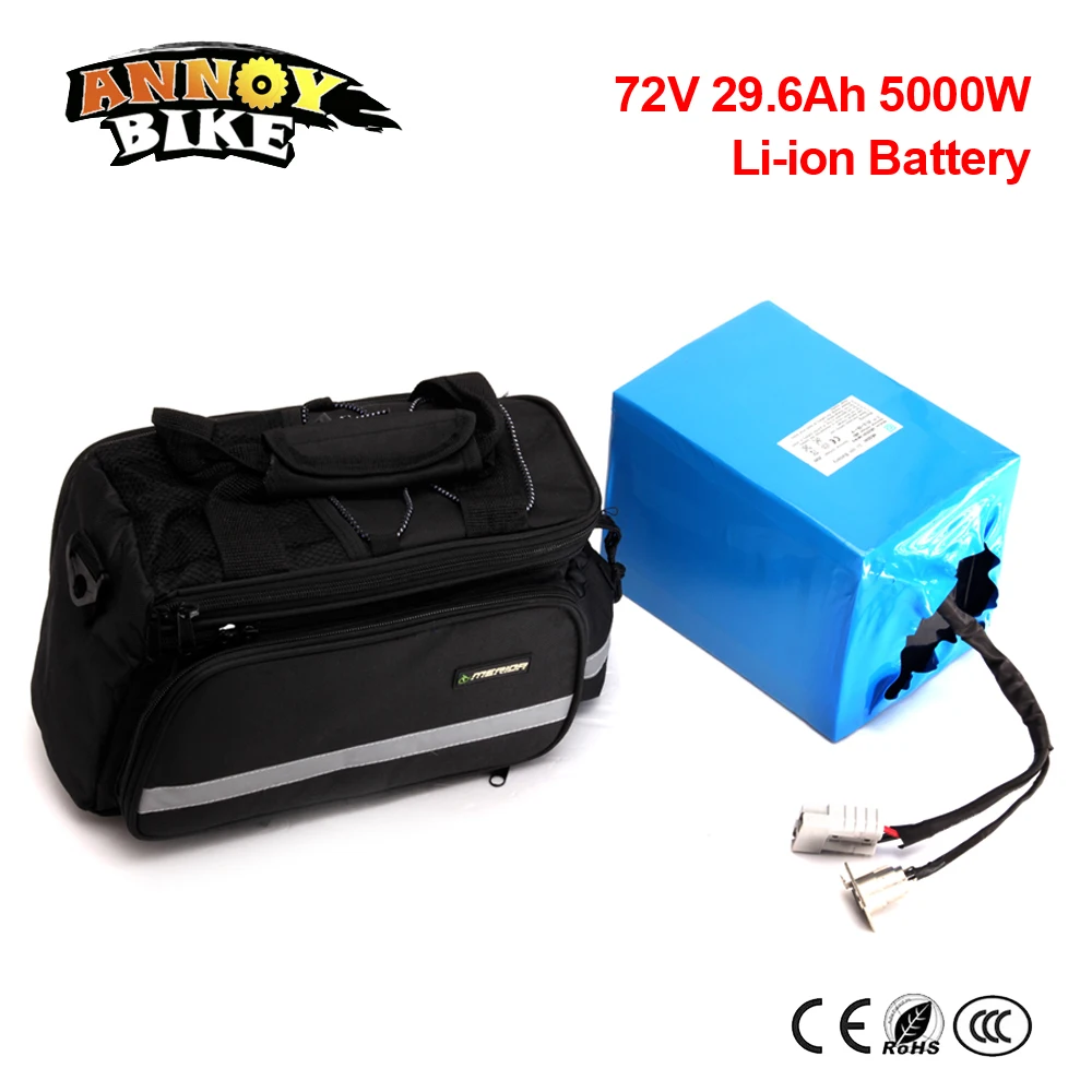 No Tax Free Shipping Waterproof 72V 5000W 29.6Ah Lithium ion eBike