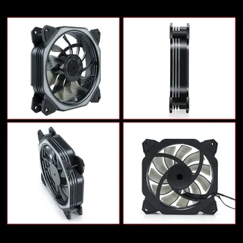 

Silent Colorful Led Light Fan 16db Ultra Silent 15 Leds Case Fan Heatsink Cooler Cooling W/ Anti-vibration Rubber 4pin 12 cm