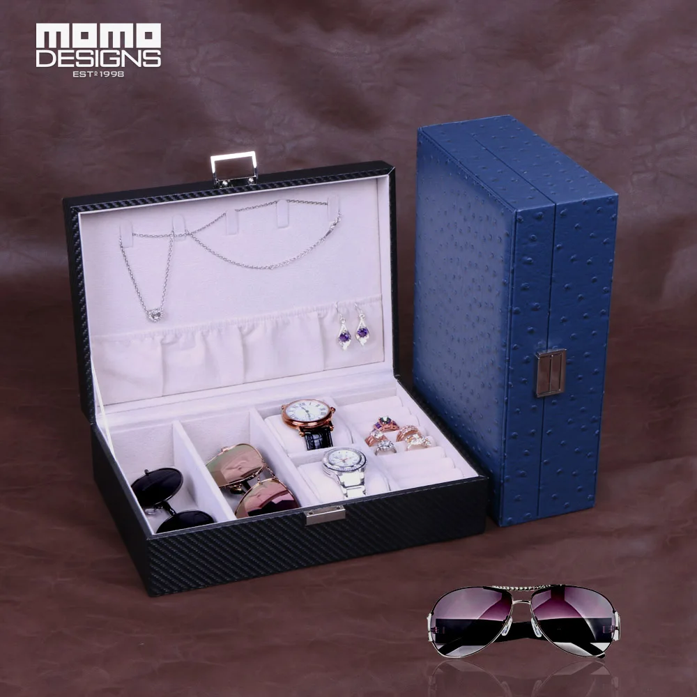 Morden Leather travel case Jewelry box Watch packing boxes Sunglasses