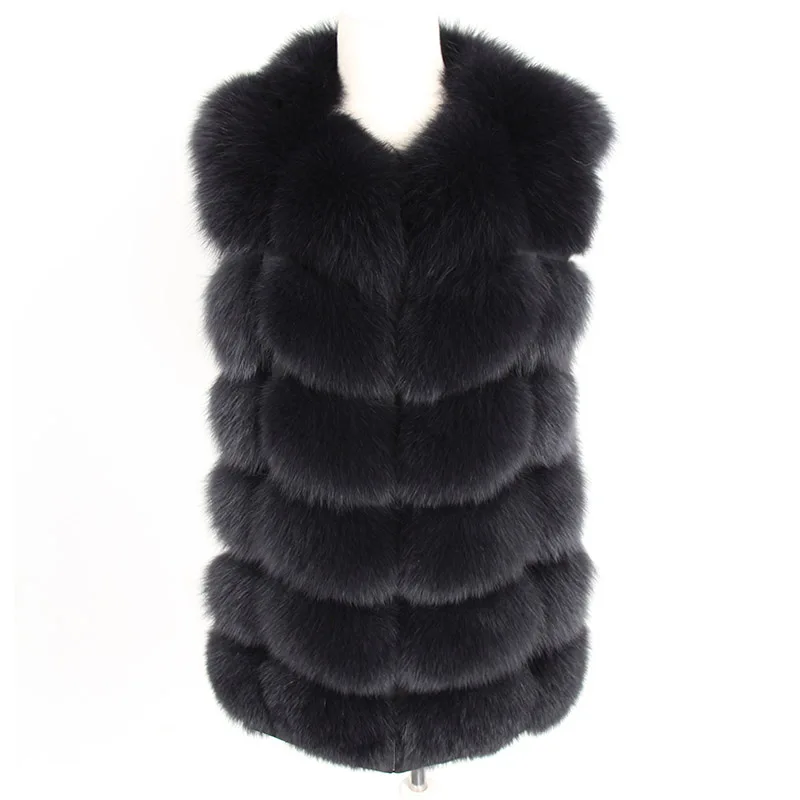 Maomaokong vera pelliccia di volpe cappotto donna inverno gilet di pelliccia naturale cappotto di vera pelliccia gilet per le donne giacca senza maniche donna