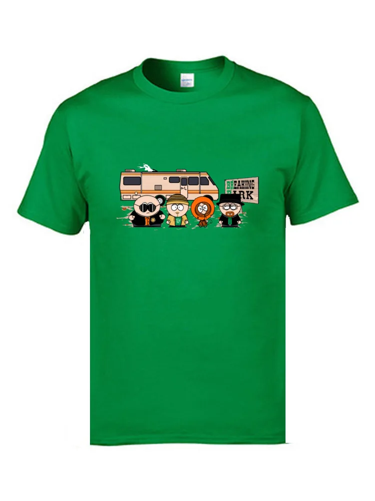 Breaking Park 8559 Tops & Tees Designer Round Collar Printed Short Sleeve 100% Cotton Mens Top T-shirts Hip hop Tops & Tees Breaking Park  8559 green