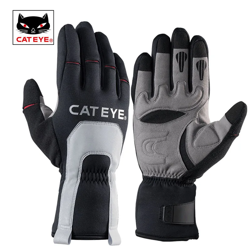 

CATEYE Cycling Winter Full Finger Gloves Bicycle Windproof Lightweight Warm Gloves 3 Layers Flexible Outdoor Sports Gloves Mitts