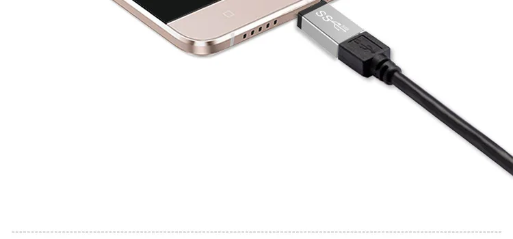 DM Type-C адаптер серебро USB C штекерным USB3.0 Femail USB OTG конвертер для устройств с typec интерфейс