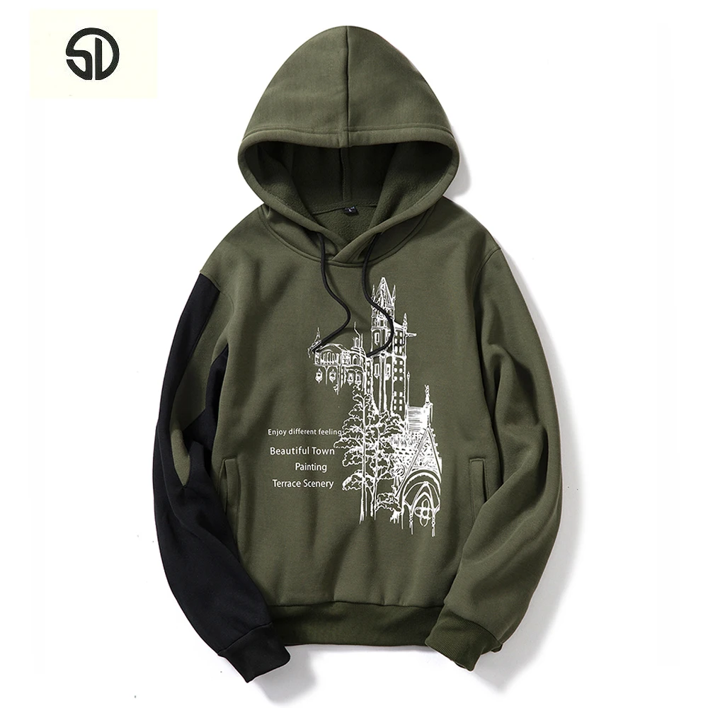 Europe Size Cool Soft Hoodies Thick Fleece 2018 Black Sweatshirts Men Brand Clothing Top Men Hoodie Hip Hop Casual Sweatshirt
