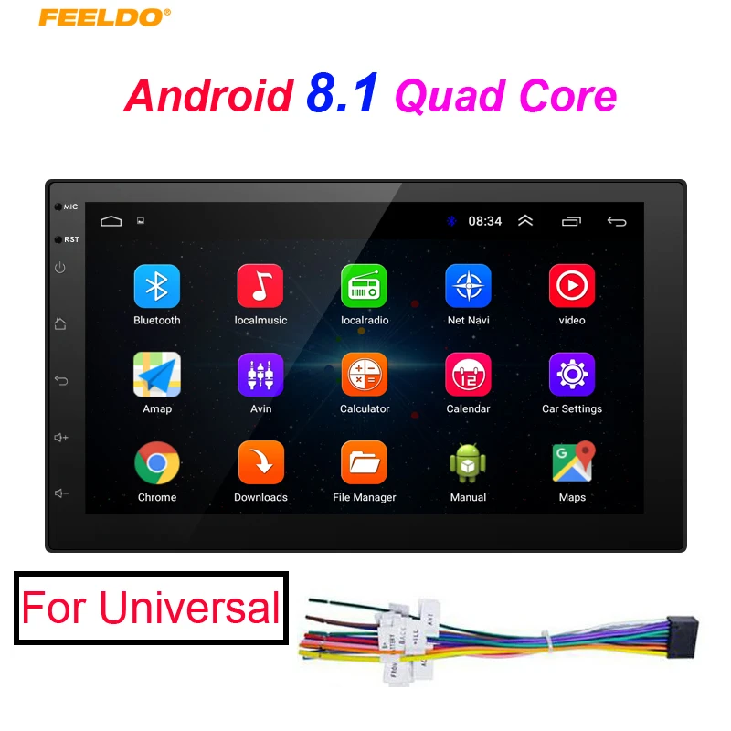 Новый 7 дюймовый ультратонкий автомобильный медиаплеер с GPS Navi Радио Android 8 1 для