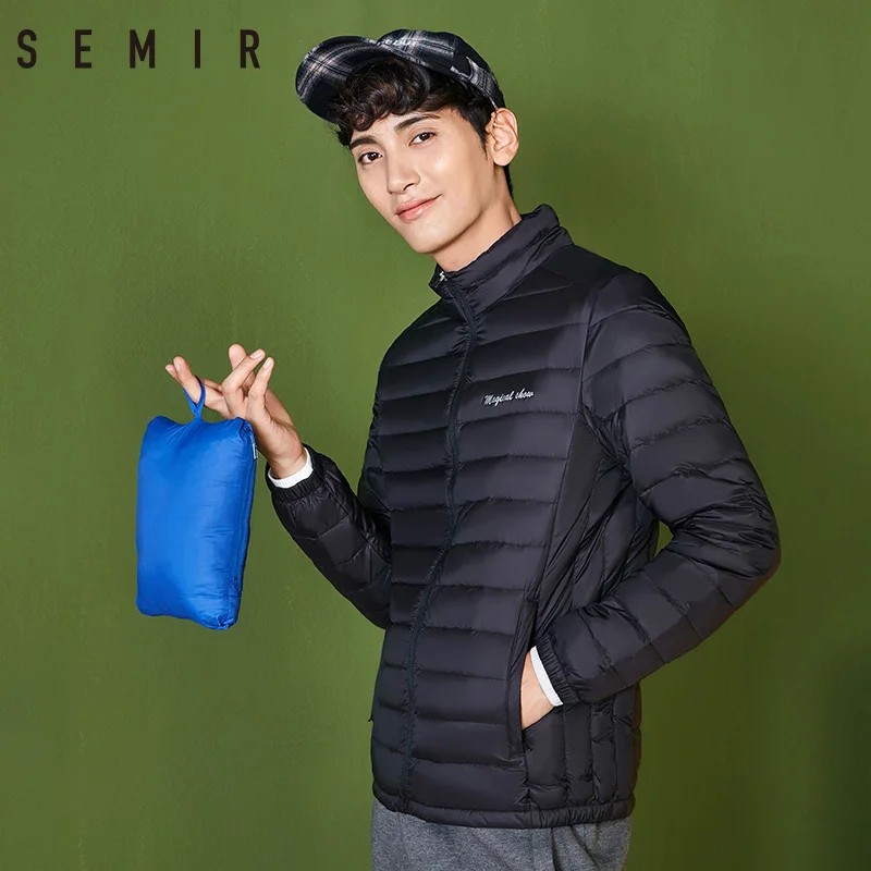 SEMIR пуховик для мужчин легкая теплая зимняя куртка мужская пуховая портативная