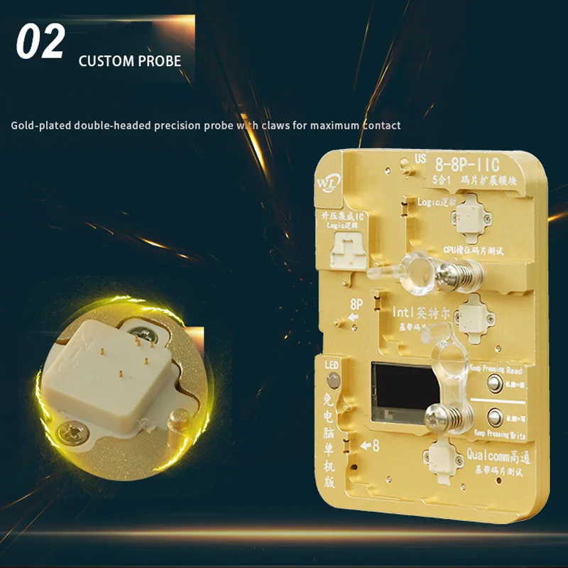 WL EEPROM IC программист для iPhone XR XSMAX X 8P 8 7P 7 6SP 6S 6P 6 Intel Qualcomm Baseband Logic модуль чтение