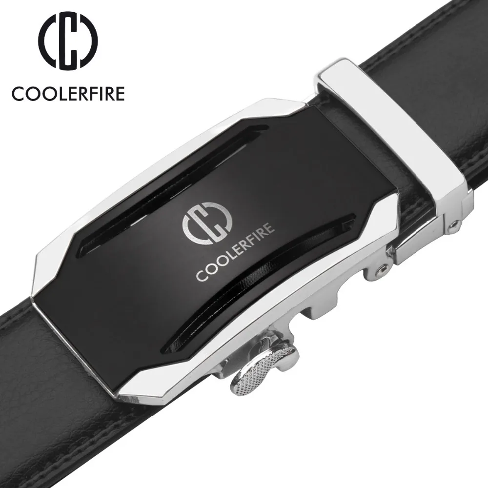 Мужской ремень COOLERFIRE кожаный из натуральной кожи высшего качества с