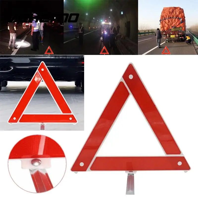 LARGE FOLDABLE CAR EMERGENCY REFLECTIVE RED SAFETY WARNING BREAKDOWN TRIANGLE
