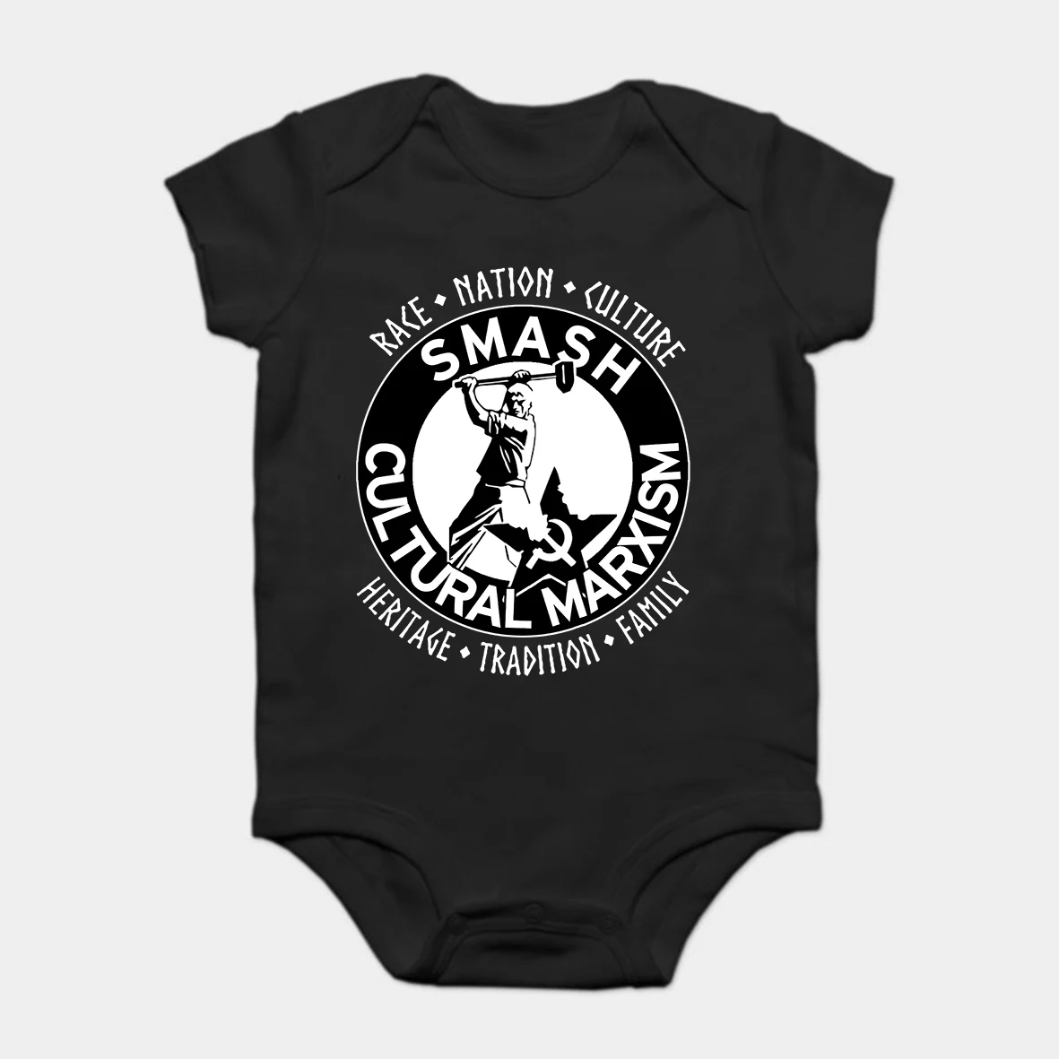 

Baby Onesie Baby Bodysuits kid t shirt Smash Cultural Marxism ISD Communist Anti-Antifa Patriot Nationalist Fashion