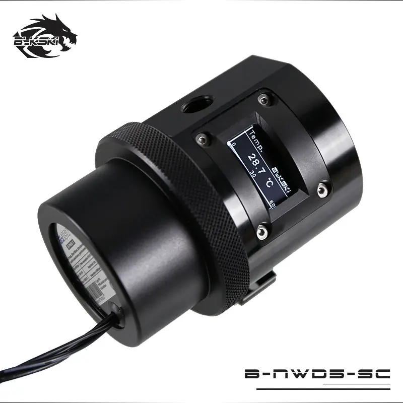 Bykski B-NWD5-SC Water Cooling Pump with Temperature Sensor Display D5 MCP655 1100L/1500 3.8M Black