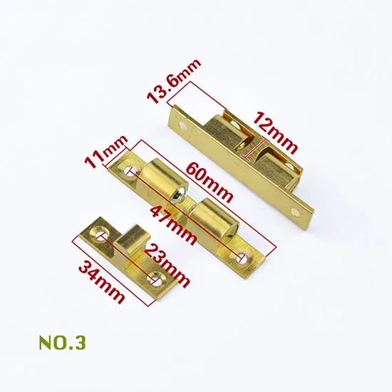 Медный шариковый подшипник для двери, шариковый шарик для шкафа, замок для двери шкафа, мебельная фурнитура, аксессуары - Цвет: 3