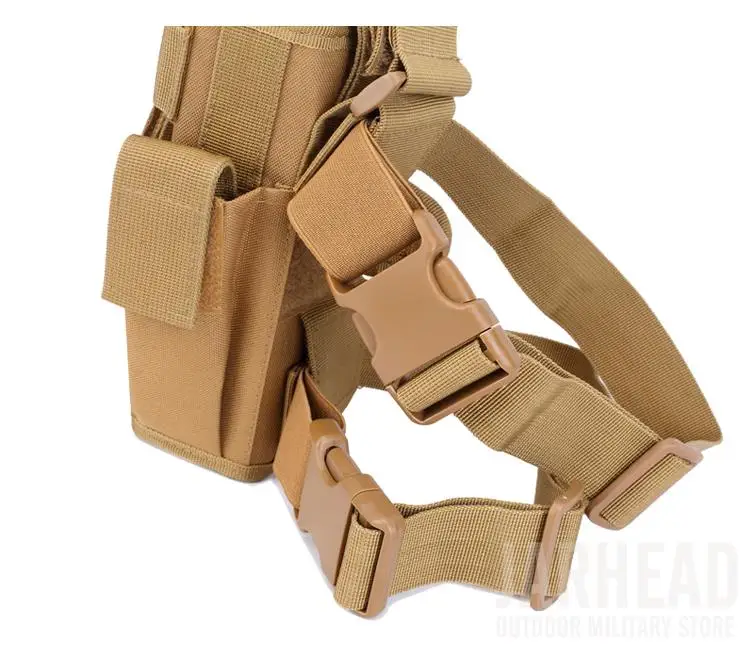 Militar do Exército Tactical Airsoft Nylon Bolsa Queda Perna Paintball Caça Universal Pistol Drop Leg Cintura Holster Bag 600d 22 Militar do exército Tactical Airsoft 600D Nylon