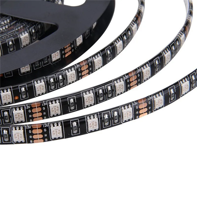 Black-PCB-5M-Led-Strip-Light-5050-RGB-300-Leds-Waterproof-IP65-DC12V-Flexible-LED-Car (2)