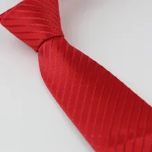 Для мужчин костюм Галстуки Дизайн красный с серебром Диагональ Полосатый галстук узкий галстук 7 см рубашки платья свадебные галстук gravatas Corbata