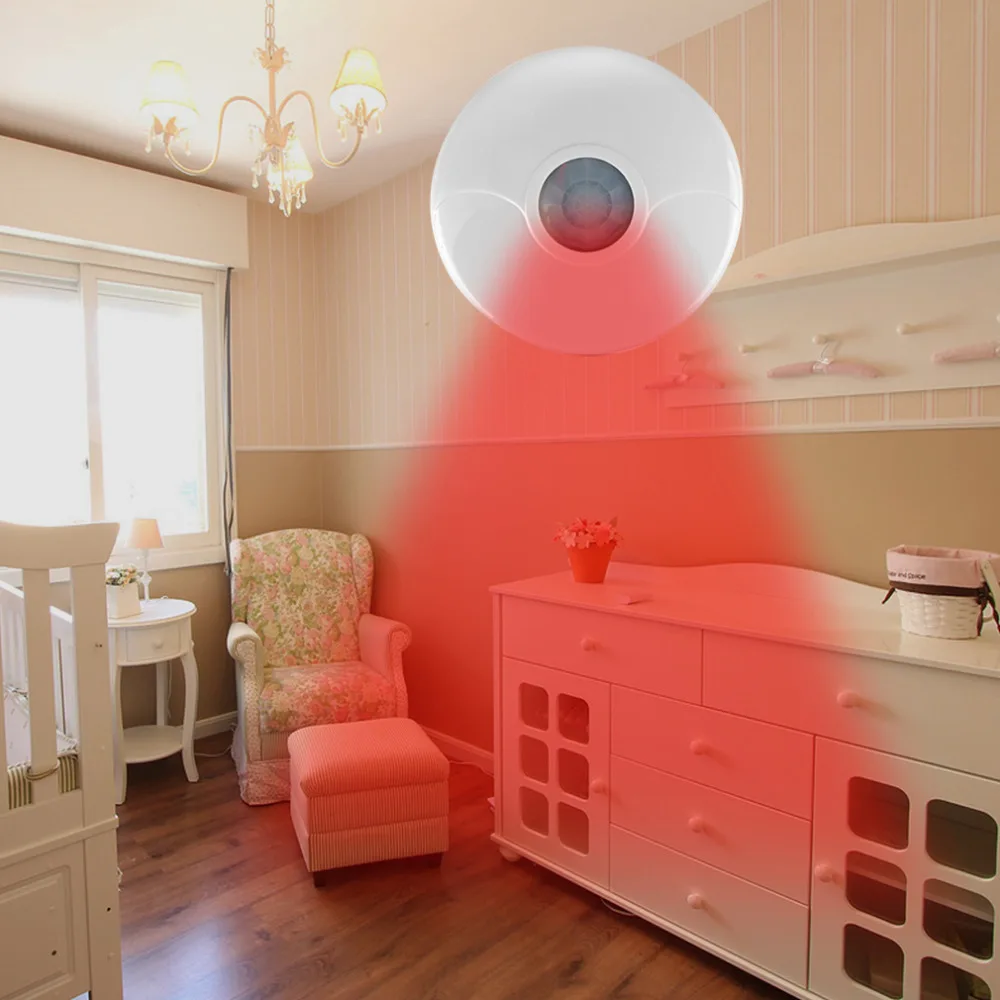 

LESHP Wireless Infrared PIR Motion Sensor Ceiling Mount Dual Tech 360 Detection Degree 433mhz Movimento Detector Alarm System
