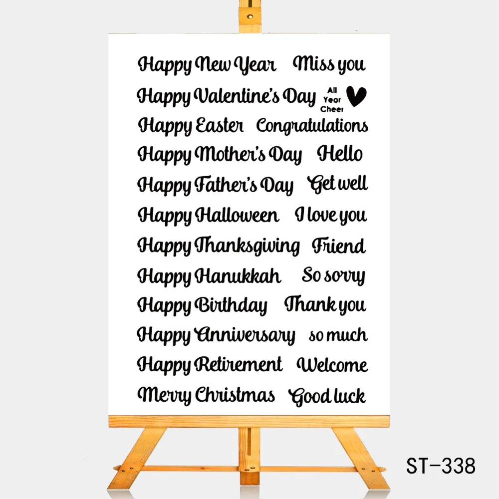 

ZhuoAng happy New Year Transparent Clear Stamps / Silicone Seals for DIY scrapbooking photo album/Card Making