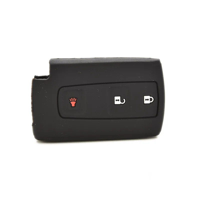 

3 Button Silicone Case Covers For Toyota Prius Crown Verso Remote Smart Key Shell Black 1PC Car Accessories