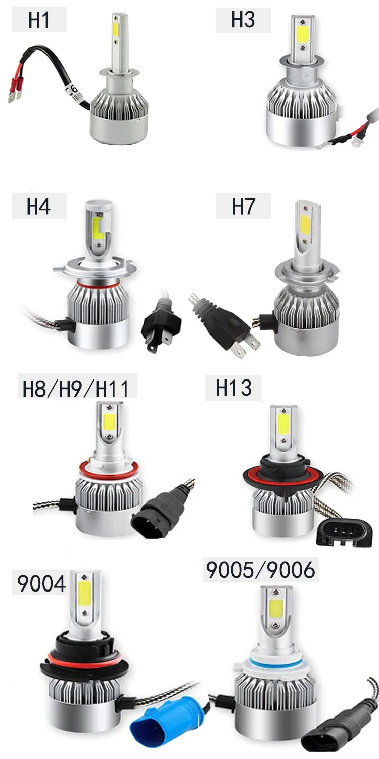 Новинка H15 светодиодные фары Автомобильные светодиодные лампы супер яркие 1860 чип 9600LM/пара H7 H11 H4 C6 светодиодные фары H1 H3 36 Вт 7600LM для гольфа
