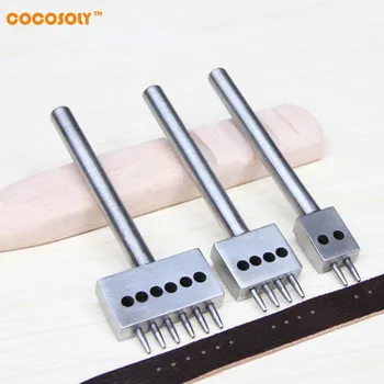 

6mm 2+4+6 Prong Leather Punch Tools Row Circular Hole Stitching Punch Cutter Leather Tools Sewing Accessories