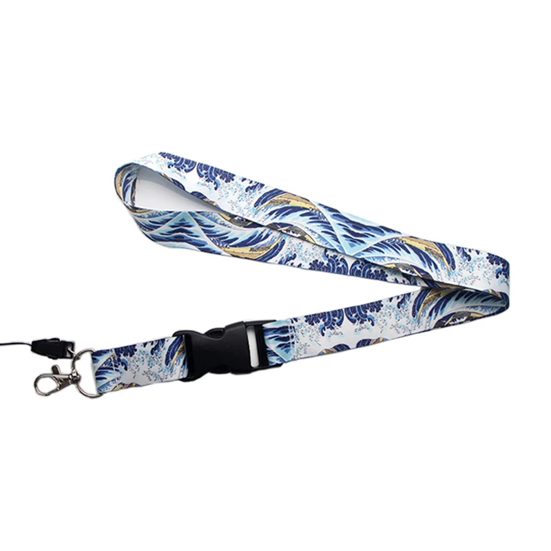 P3853 Dongmanli модный kanagawa брелок для ключей, значок ID Lanyards/веревка для мобильного телефона/ремешок для ключей, аксессуары для шеи