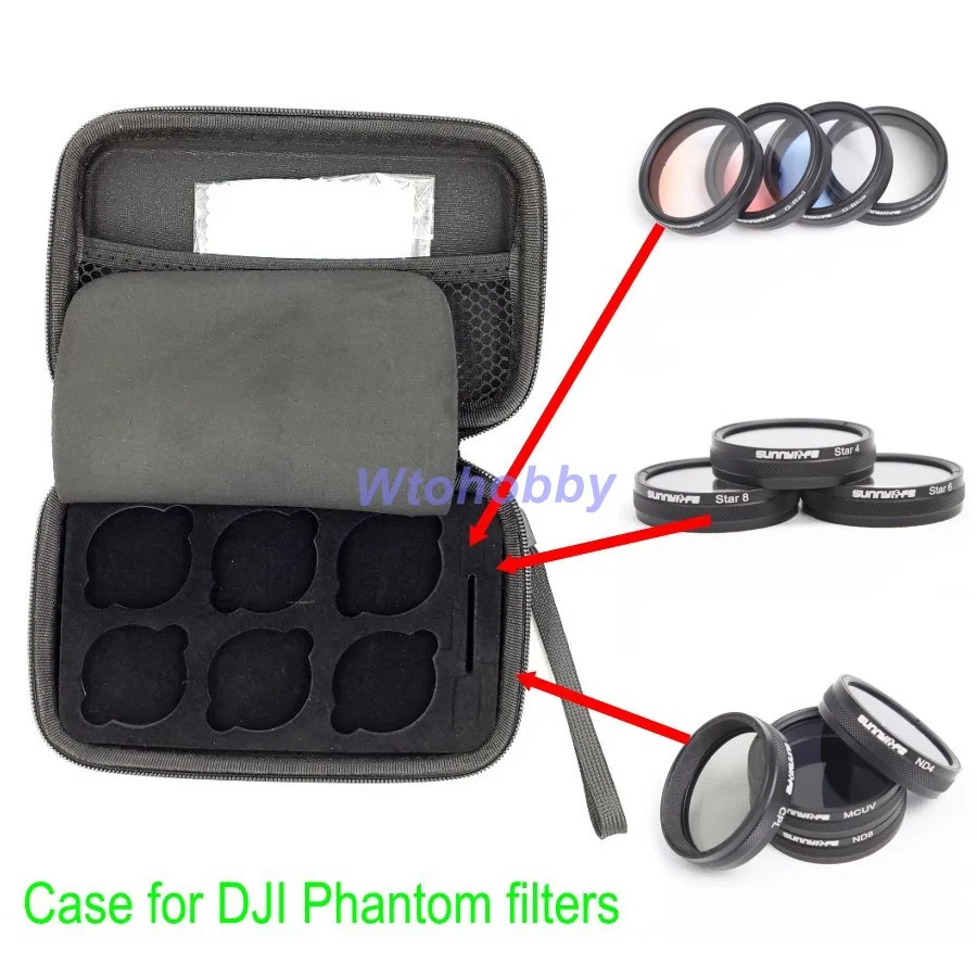 Professional Filter Storage Bag Case For DJI Phantom 3/4 Camera Lens Filter ND4 ND8 CPL MCUV Graduated Star Fiters Professional Filter Storage Bag Case For DJI Phantom 3/4 Camera Lens Filter ND4 ND8 CPL MCUV Graduated Star Fiters