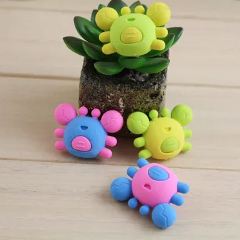 

Free ship!1lot=36pc!Creative cartoon cute Crab animal rubber eraser/ stationery for children students/gift toy eraser