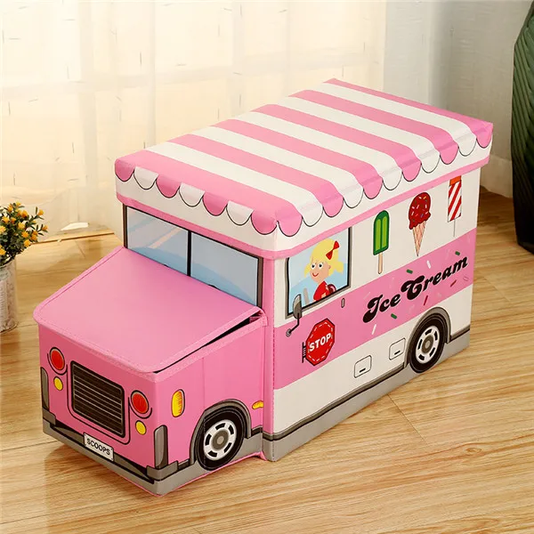 Creative Cartoon Car Storage Box Fold Toy Storage Basket Children Storage Bin - Цвет: 2