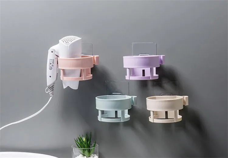 

Plastic Hair Dryer Holder Bathroom Hair Drier Organizer Space Saver Storage Rack Bathroom Accessories