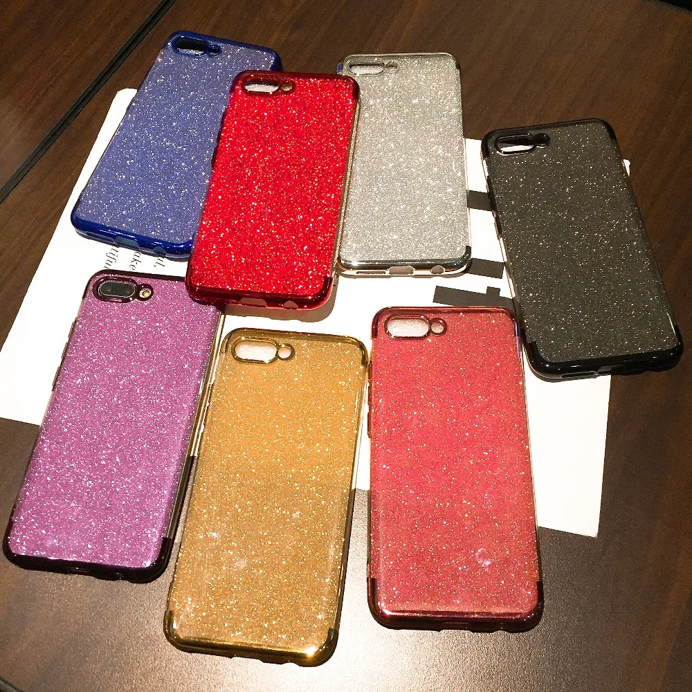 

Glitter Bling Phone Cases for Huawei Mate 20 Lite X P Smart 2019 Plating Soft TPU Case on Honor 8X 7A 7C 10 9 P30 P20 Pro Lite