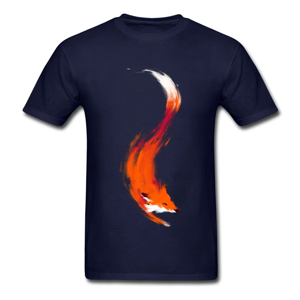 Casual The Quick Orange-Red Fox Short Sleeve ostern Day Tops T Shirt On Sale O-Neck Pure Cotton Tee-Shirt Youth Top T-shirts The Quick Orange-Red Fox navy