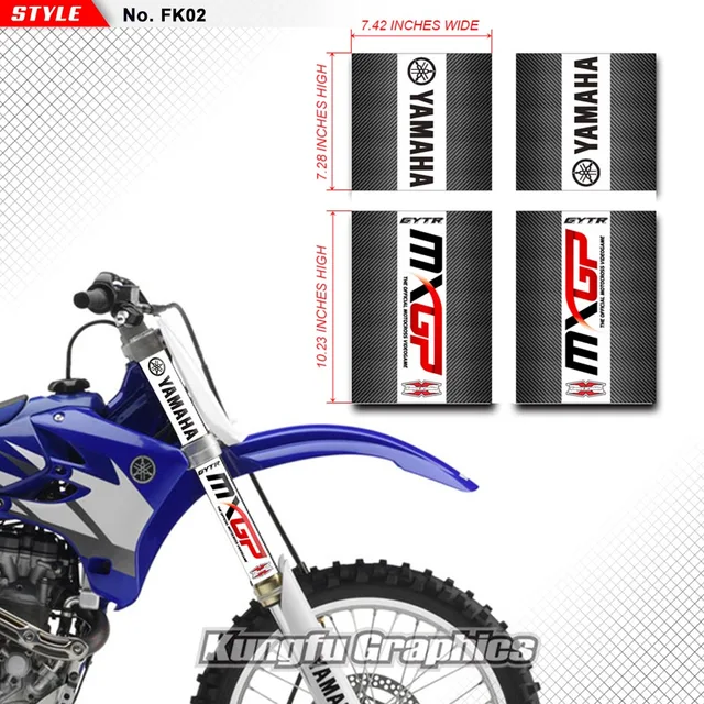 Kungfu Graphics Front Fork Mx Stickers Set Vinyl Wraps Protector