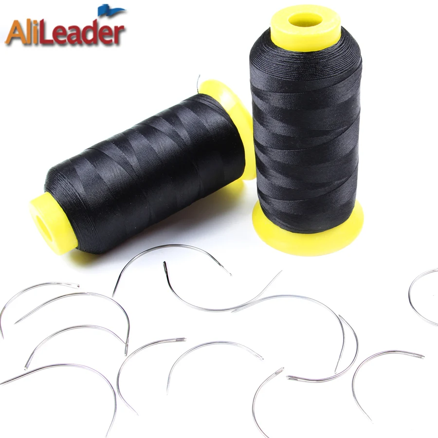 

Necessary Wig Making Tools, Nylon Hair Thread 1 Roll 1500 Meters, C Type Weaving Needles 60Pcs 6Cm/9Cm