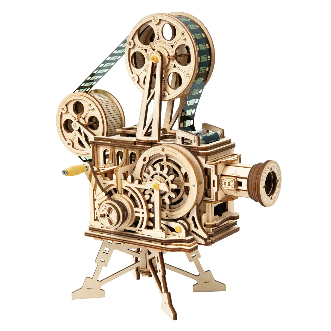

Robotime 2019 New Hand Crank 3D DIY Flim Projector Wooden Puzzle Game Assembly Learning Toy Best Gift for Children Adult LK601