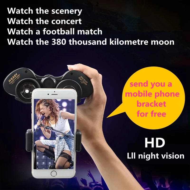 المهنية مجهر العدسة كبيرة الصيد تلسكوب زاوية واسعة السفر مناظير lll للرؤية الليلية HD طويلة المدى التكبير