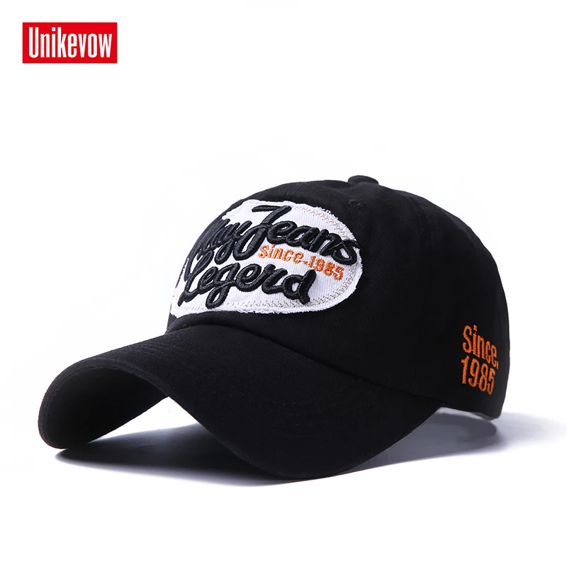 Unikevow 100% хлопок унисекс Бейсбол Кепки патч 3d Вышивка Регулируемый Snapback хип-хоп Шапки Повседневное лето-осень Кепки s