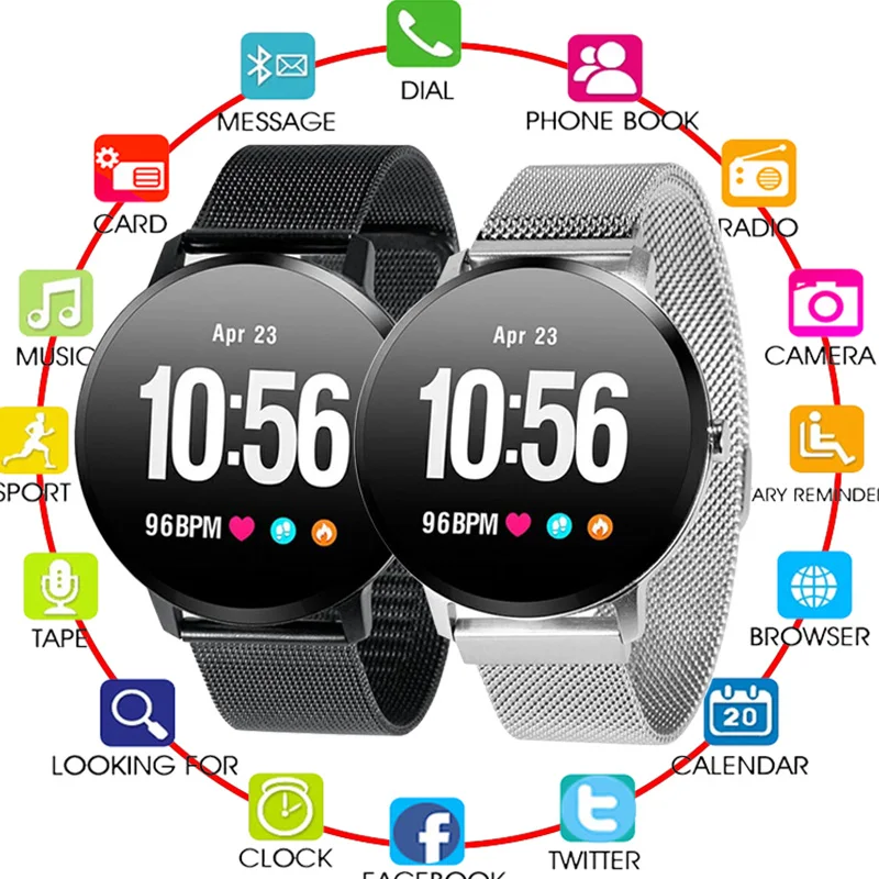

V11 Smart Watch Blood Pressure Vibration Weather Forecast Smartwatch Men Women Activity Fitness Bracelet for Android IOS