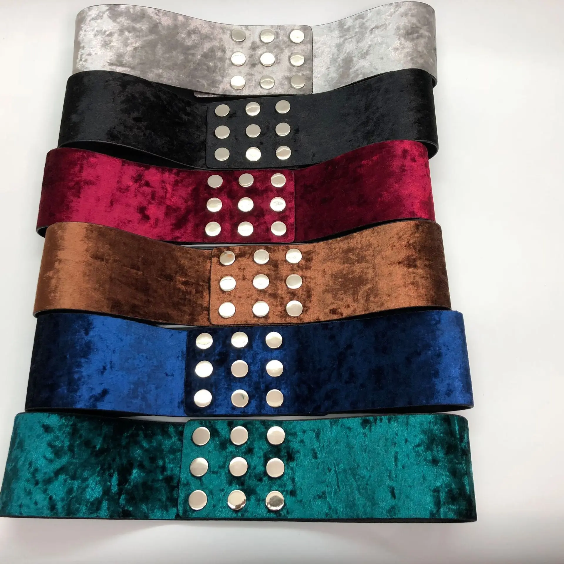 Fashion Women Belt Luxury Rhinestone Design Stretch Waist Dress Belts