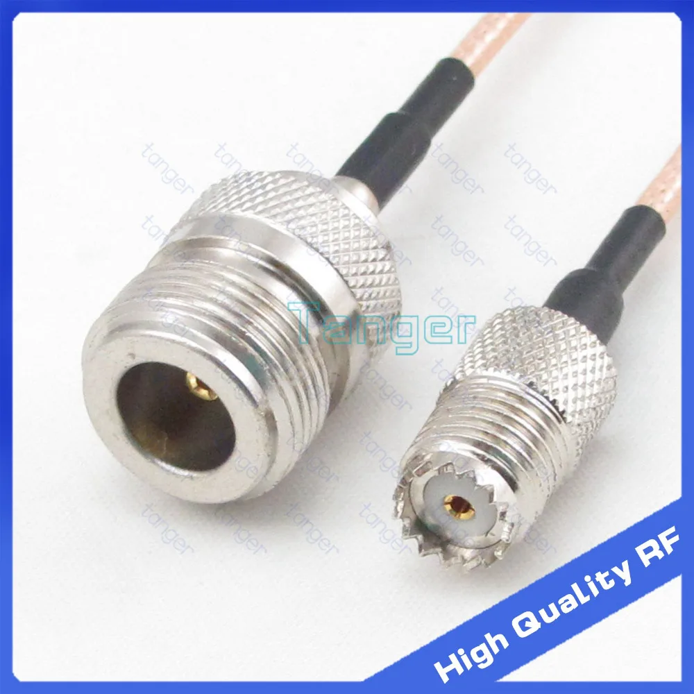 

6inch mini UHF female jack to N female with RG-316 RF Coaxial Pigtail Jumper cable 6" 15cm Tanger High Quality RF cables