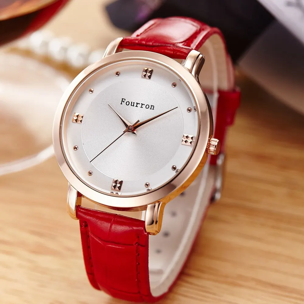 Relogio модные женские часы дамские повседневные кожаные стразы кварцевые montre femme