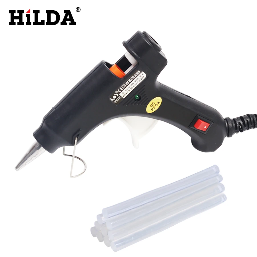 

Mini Guns 20W EU Plug with 10Pcs Glue Sticks Hot Melt Glue Gun Mini Guns Thermo Electric Heat Temperature Tools