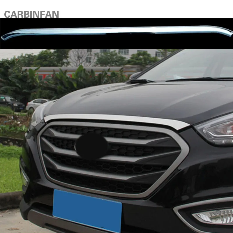 Для hyundai IX35 2010 2011 2012 2013 аксессуары из нержавеющей стали Передняя решетка капота Крышка двигателя отделка автомобиля Стайлинг C716