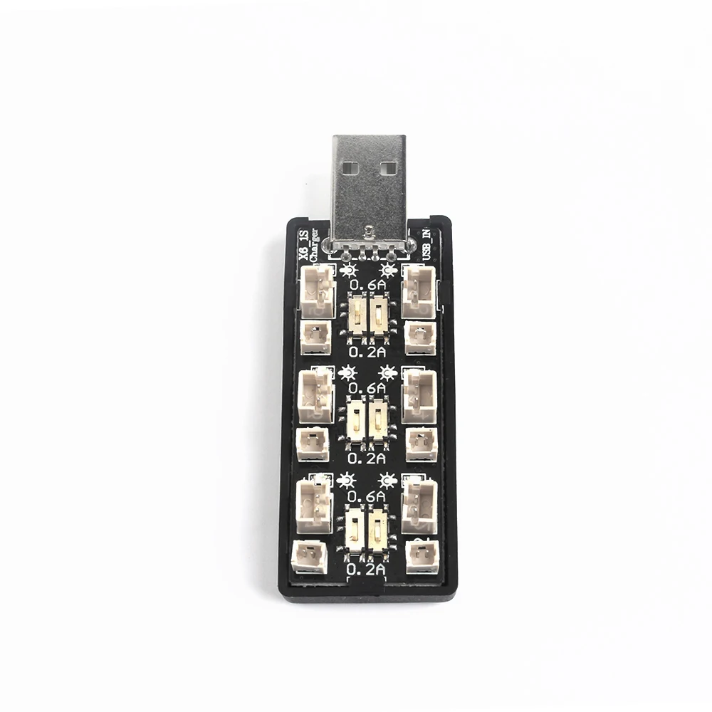 

LiPo Battery USB Charger 3.7V 4.20V 6 Channel Lipo Charger Whoop Blade Micro JST 1.25 JST-PH 2.0 mCX mCPX Connector