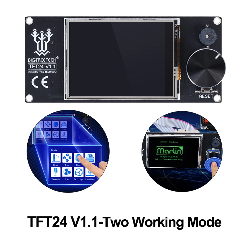 

BIGTREETECG TFT24 V1.1 Touch Screen compatible 12864LCD Display vs MKS TFT2.4 tft35 For SKR V1.3 PRO Ender-3 3D Printer Parts